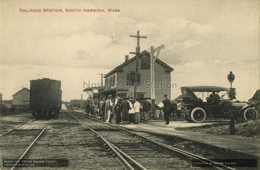 Postcard: Railroad Station, North Harwich, Massachusetts